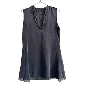 Jenni Kayne Black 100% Silk tank top blouse Size Medium